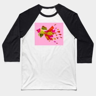 Splish-Splash ~ Hot Pink and Gold Baseball T-Shirt